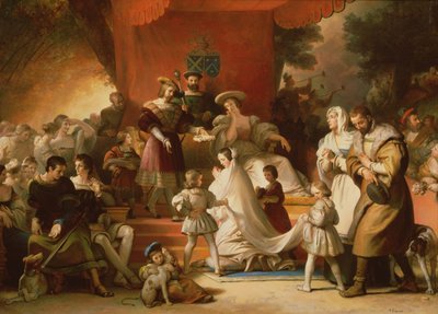 Coronation of a young girl by Alexandre Evariste Fragonard